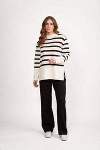 Relaxed Sweater - Off White/Black