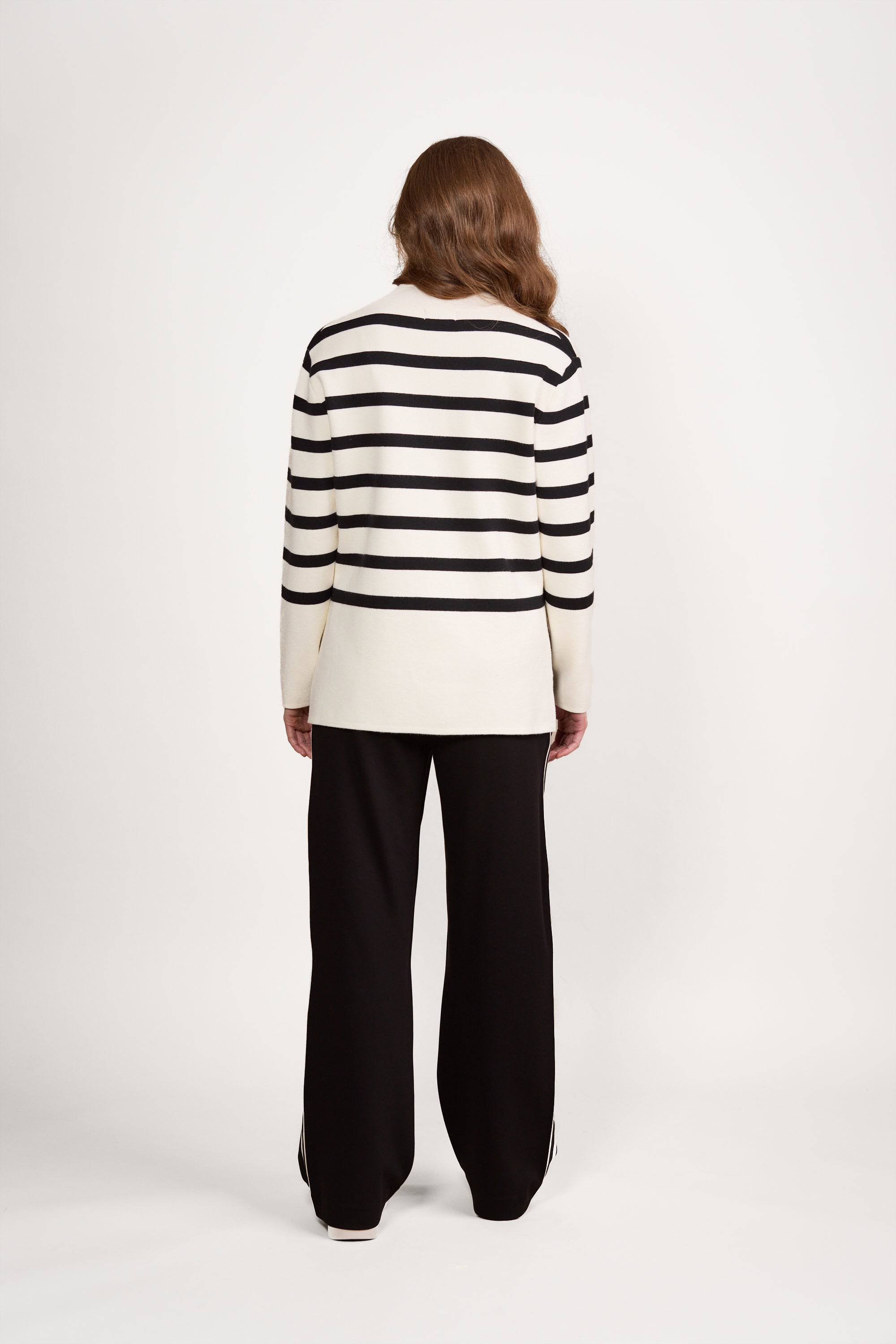 Relaxed Sweater - Off White/Black