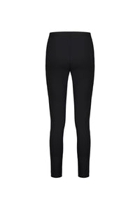 The Vassalli Fortune Pant - Black, full-length pull-on leggings, is shown from the back against a white background. It features a smooth, fitted design with skinny leg style and no visible logos or patterns.