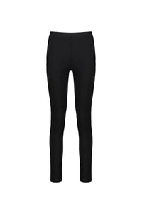 A pair of Vassalli Origin Pull On - Black pants is shown on a plain white background. These skinny-leg, slim-fit pants offer stretch fabric for comfort and feature a sleek look with no visible pockets, zippers, or embellishments.