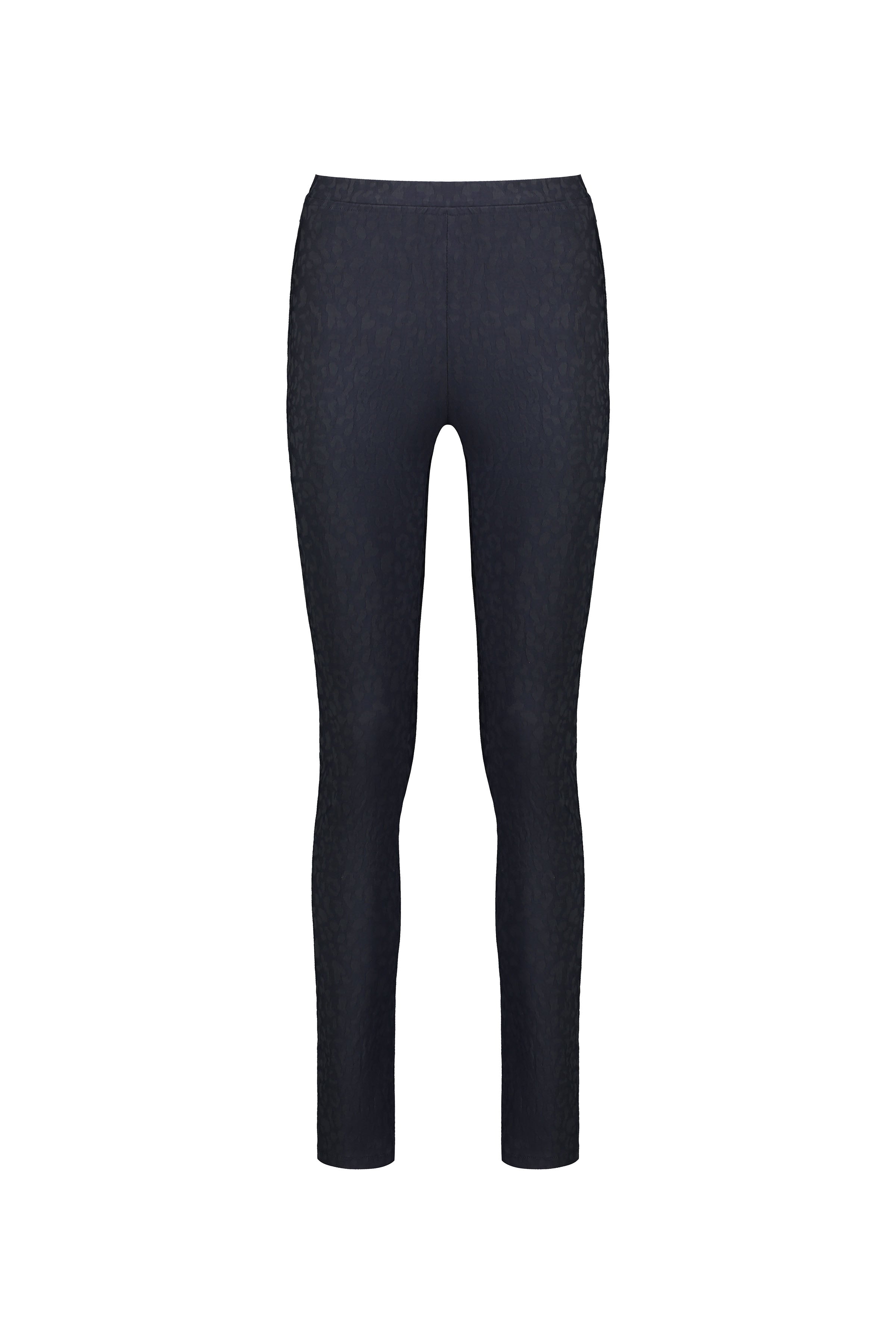 The Vassalli Origin Pull On in navy features a high-waisted design with stretch fabric and an easy embossed pull-on style, shown on a plain white background.