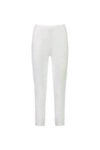 The Vassalli Harbour 7/8 Pant in white is shown from the front on a plain white background, featuring a slim fit with no visible patterns, pockets, or embellishments.