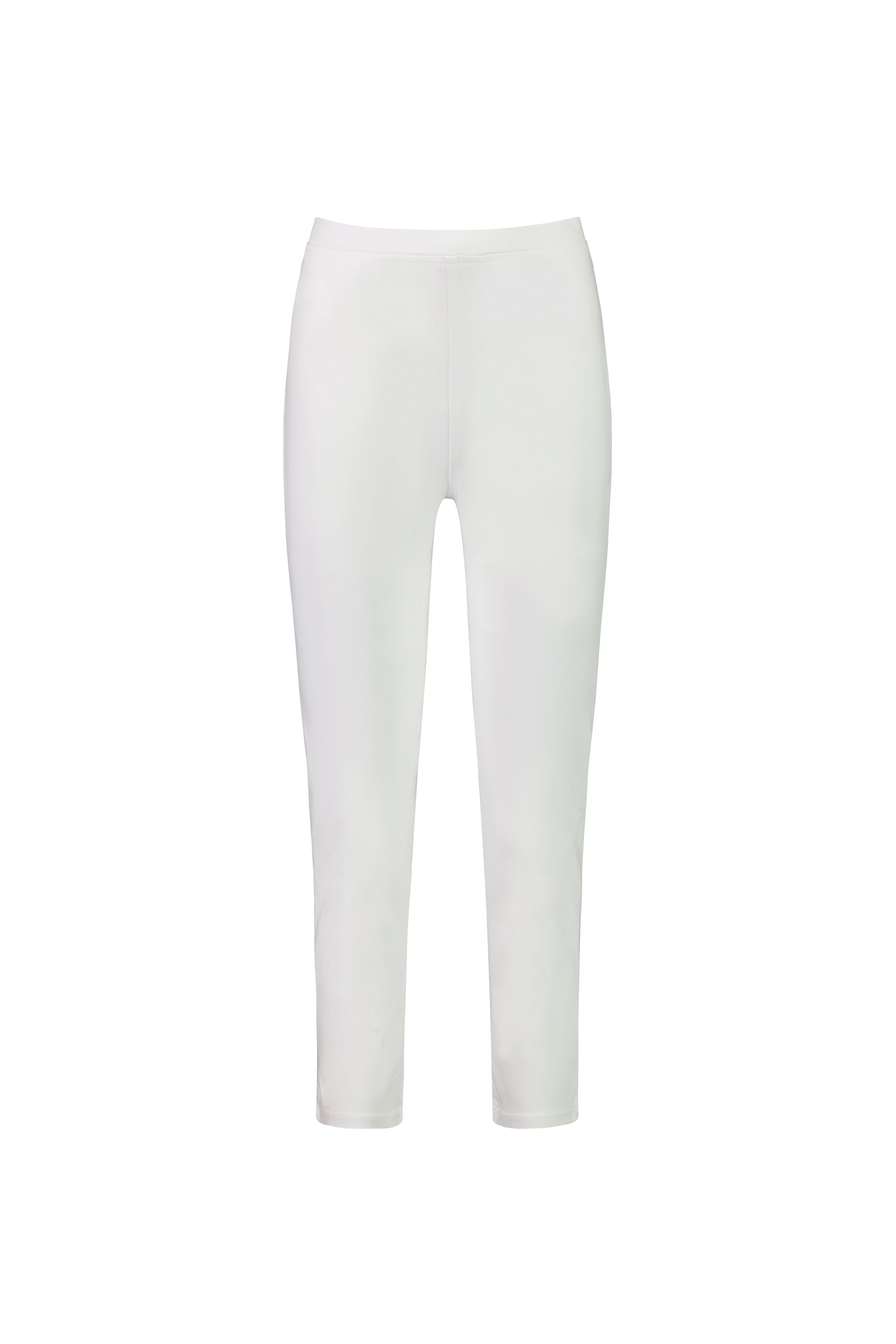 The Vassalli Harbour 7/8 Pant in white is shown from the front on a plain white background, featuring a slim fit with no visible patterns, pockets, or embellishments.