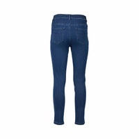 Back view of the Vassalli Mode Jean in blue denim, featuring two back pockets, belt loops, visible stitching, and side waistband elastic, shown on a white background.