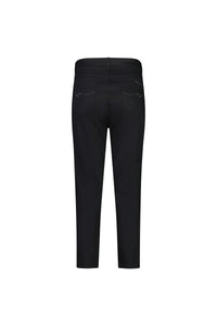 Back view of the Vassalli Sara 7/8 Pant in black, featuring a skinny fit with two rear pockets and subtle stitching details, shown against a white background.