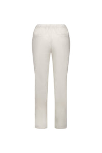 Back view of the Vassalli Leonie 7/8 Pant in Stone, featuring a straight-leg ankle grazer fit, elastic waistband, and two back pockets, shown against a plain white background.