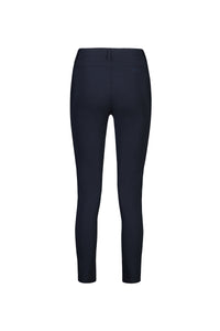 Vassalli Concept Pant - Navy, shown from the back at full length with an ankle grazer style and fitted waistband, features a clean design with no visible pockets or patterns, displayed on a white background.