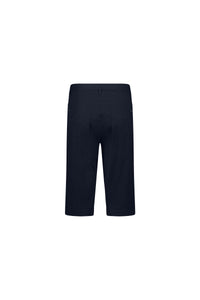 Back view of Vassalli’s Custom Poplin Short in Navy featuring cuffed hems, belt loops, and two back pockets, displayed against a plain white background.