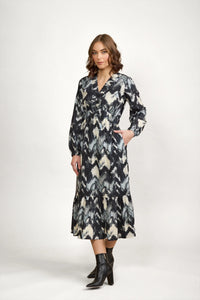 KNEWE Label women's K1057 Jolene Dress in Saint - close-up fabric detail