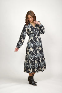KNEWE Label women's K1057 Jolene Dress in Saint - close-up fabric detail