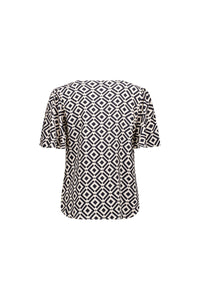 KNEWE Label women's K5077P Hour Top in Theory - close-up fabric detail