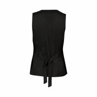 KNEWE Label women's K6042W Florence Vest in Black - close-up fabric detail