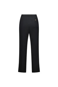 KNEWE Label women's K7060 Bowie Pant Black in Ink - close-up fabric detail