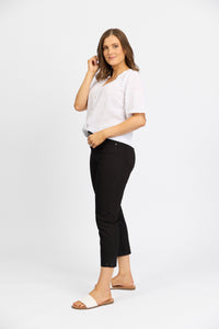 Ryder Crop Pant - Black Denim | Macjays