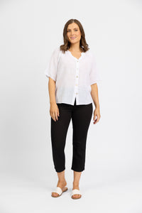 Ryder Crop Pant - Black Denim | Macjays