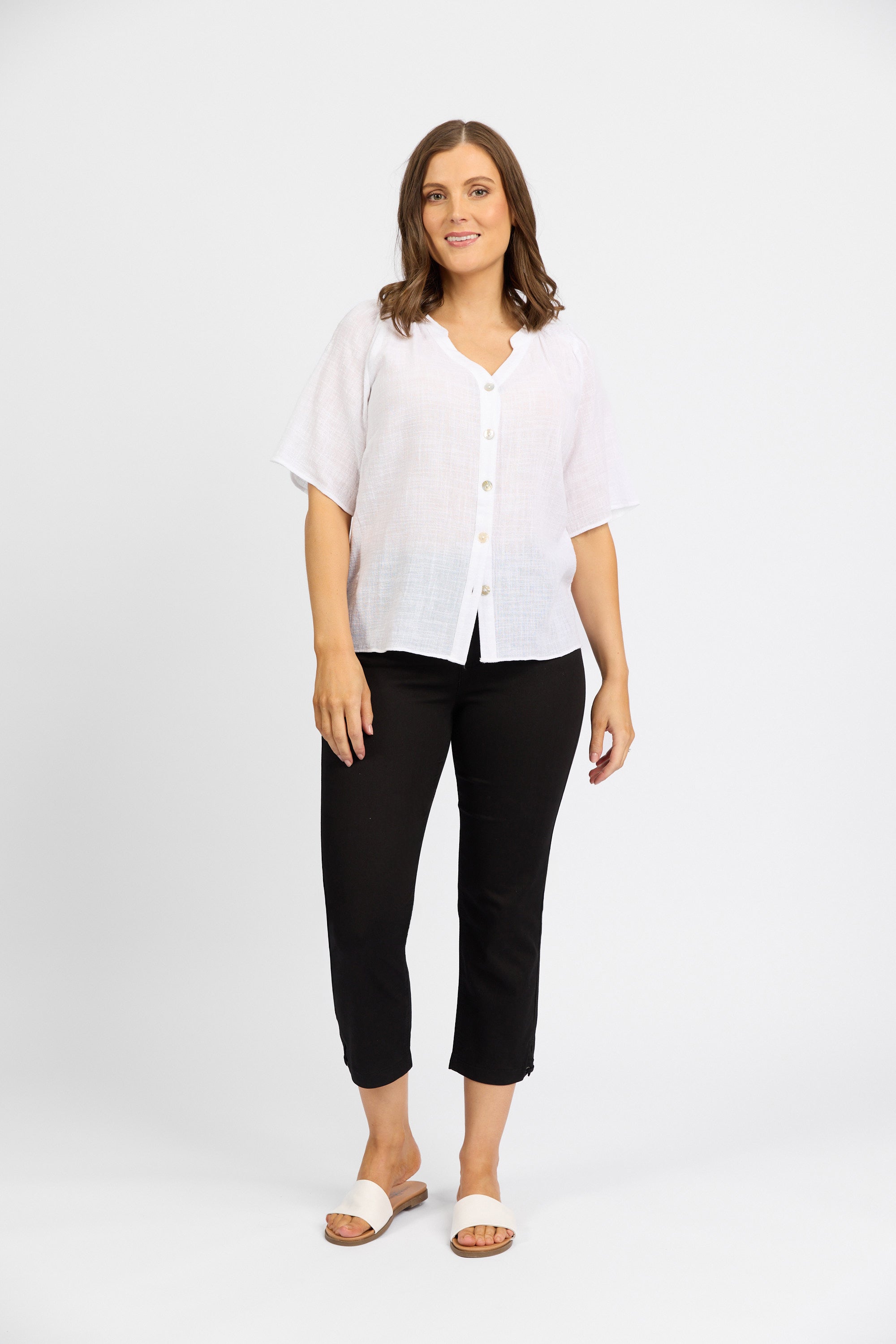Ryder Crop Pant - Black Denim | Macjays