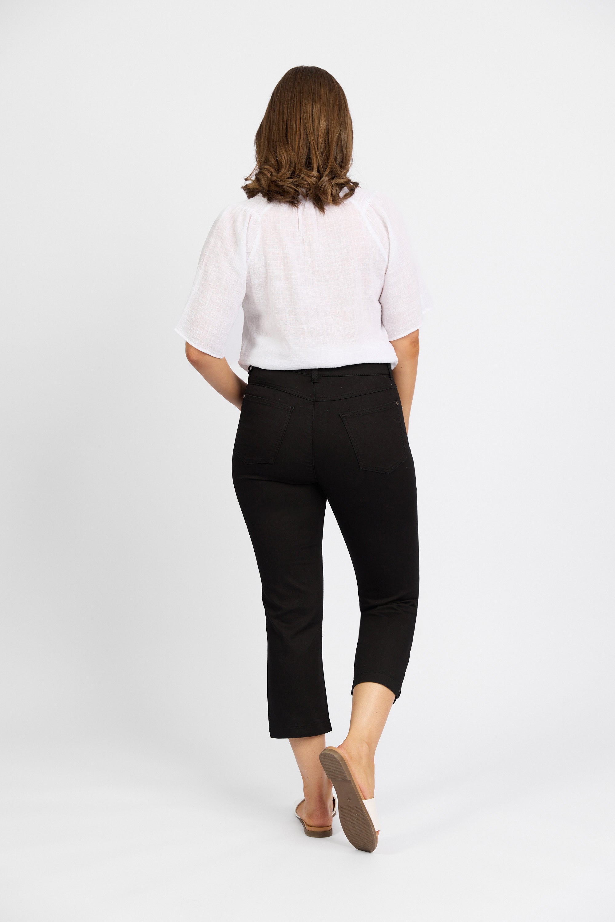 Ryder Crop Pant - Black Denim | Macjays
