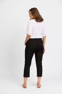 Ryder Crop Pant - Black Denim | Macjays