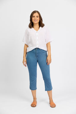 Ryder Crop Pant - Chambray Denim | Macjays