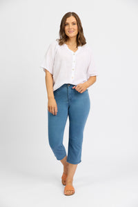 Ryder Crop Pant - Chambray Denim | Macjays
