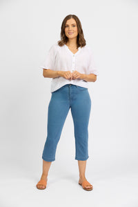 Ryder Crop Pant - Chambray Denim | Macjays