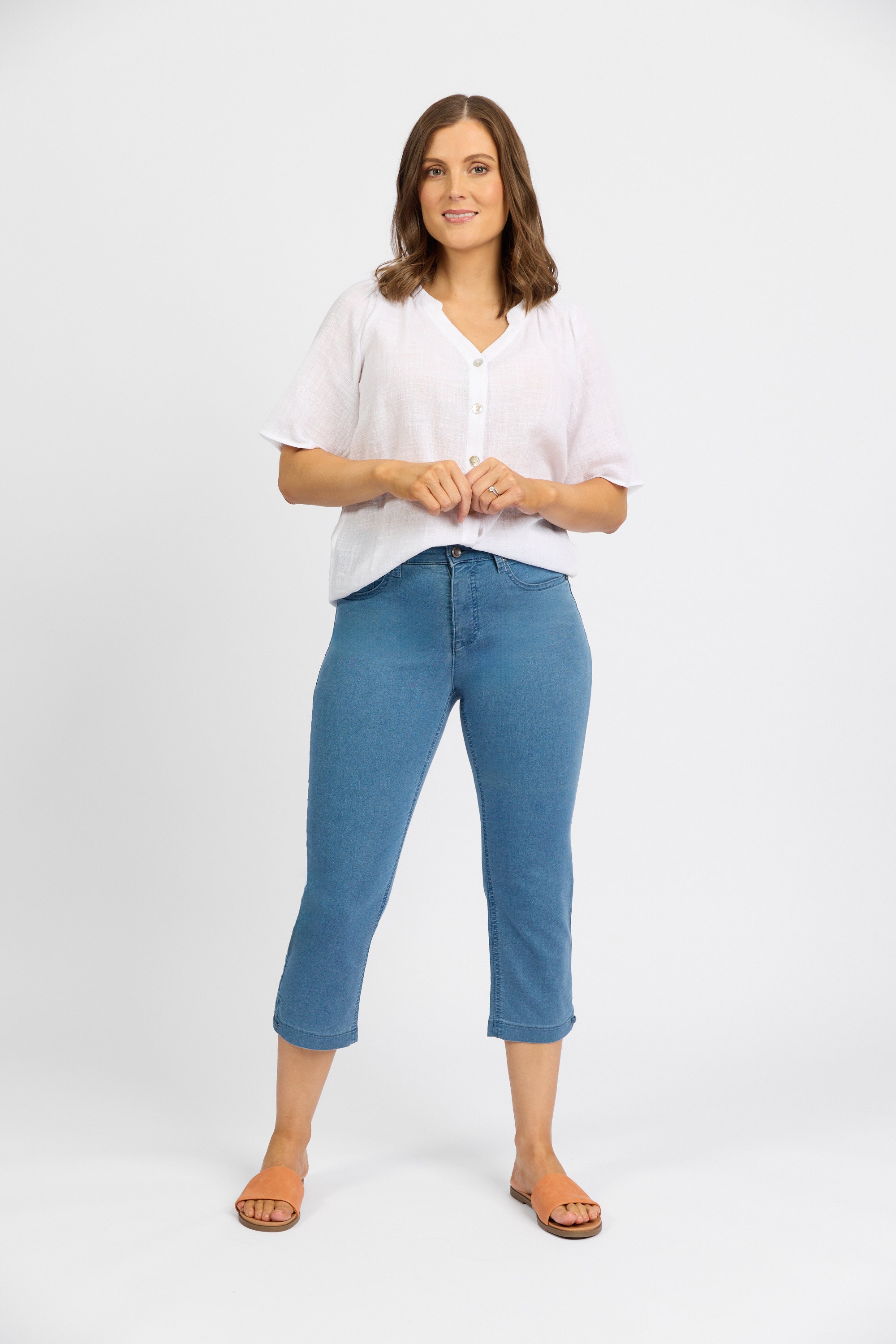 Ryder Crop Pant - Chambray Denim | Macjays