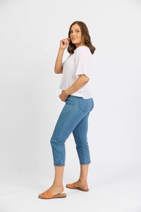 Ryder Crop Pant - Chambray Denim | Macjays