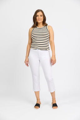 Ryder Crop Pant - White Denim | Macjays