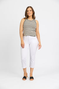 Ryder Crop Pant - White Denim | Macjays
