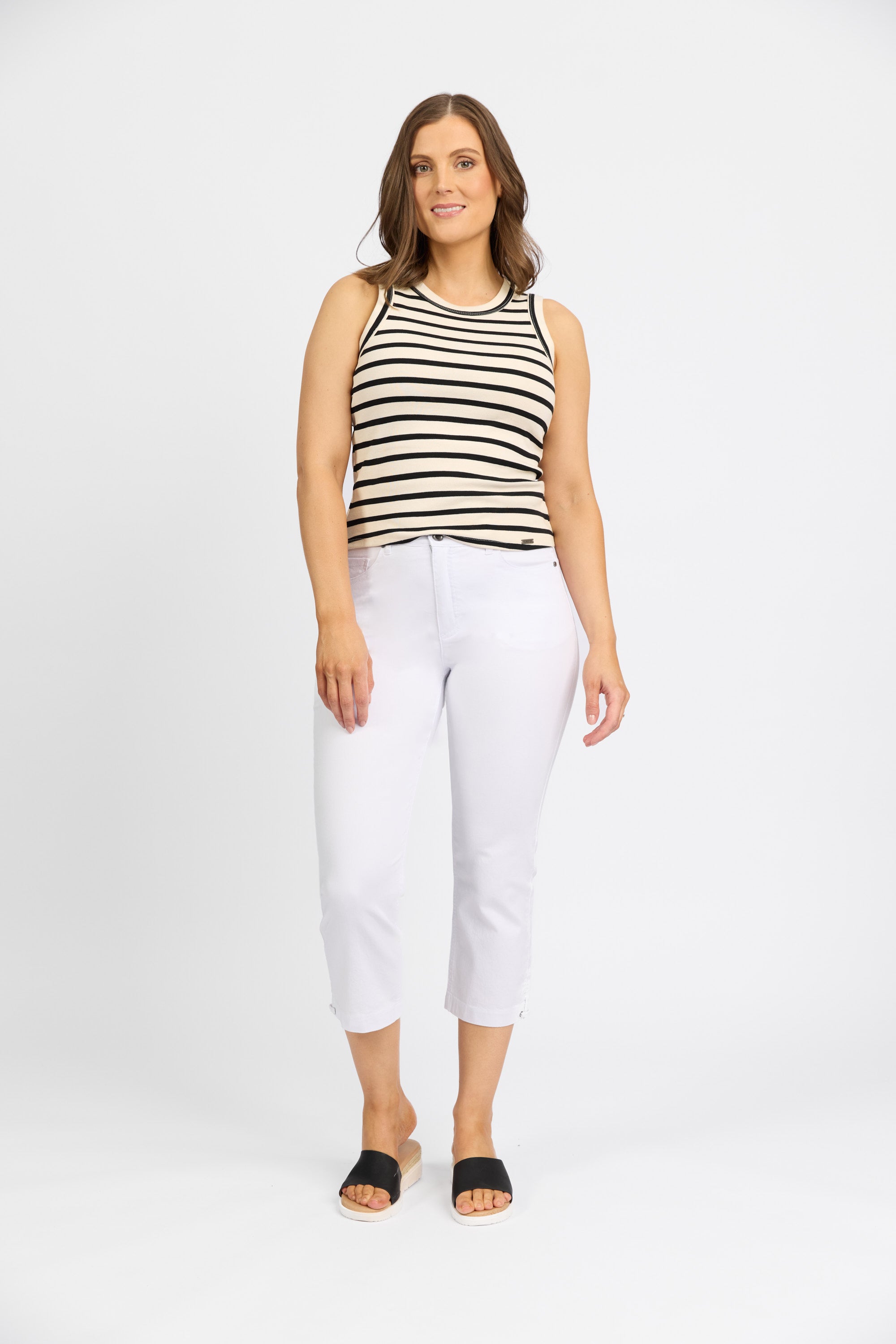 Ryder Crop Pant - White Denim | Macjays