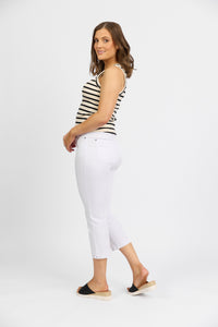 Ryder Crop Pant - White Denim | Macjays
