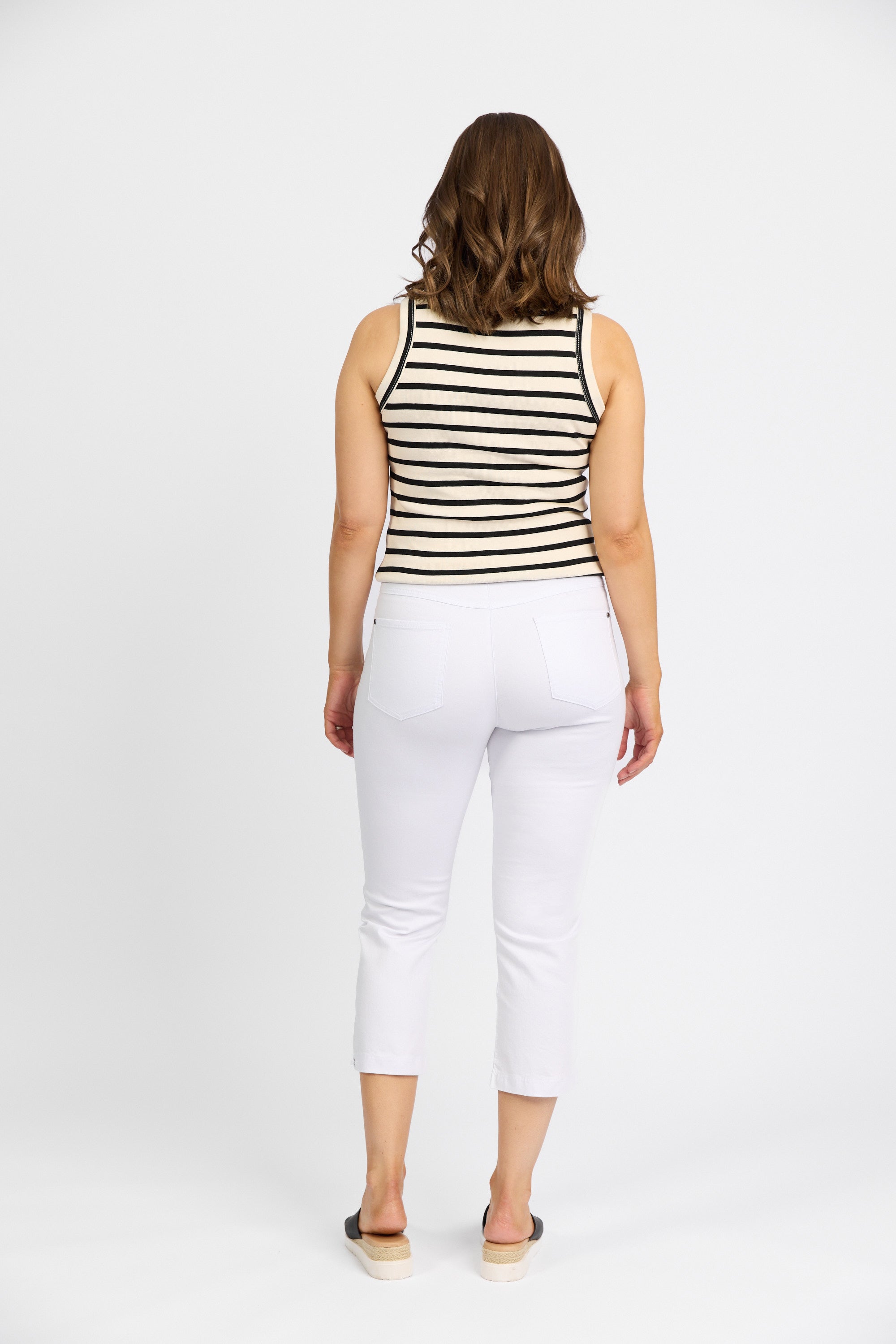 Ryder Crop Pant - White Denim | Macjays
