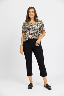 Mercy Crop in Faille - Black | Macjays