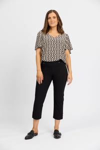 Mercy Crop in Faille - Black | Macjays