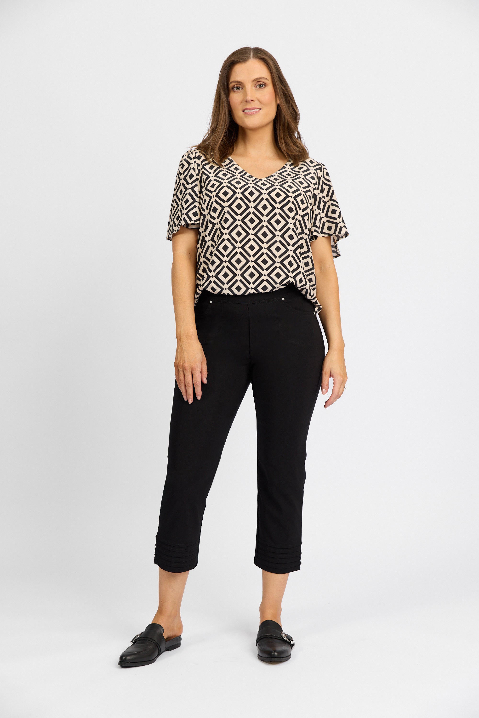 Mercy Crop in Faille - Black | Macjays