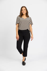Mercy Crop in Faille - Black | Macjays