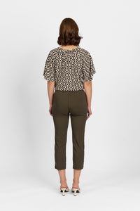 Mercy Crop in Faille - Khaki | Macjays