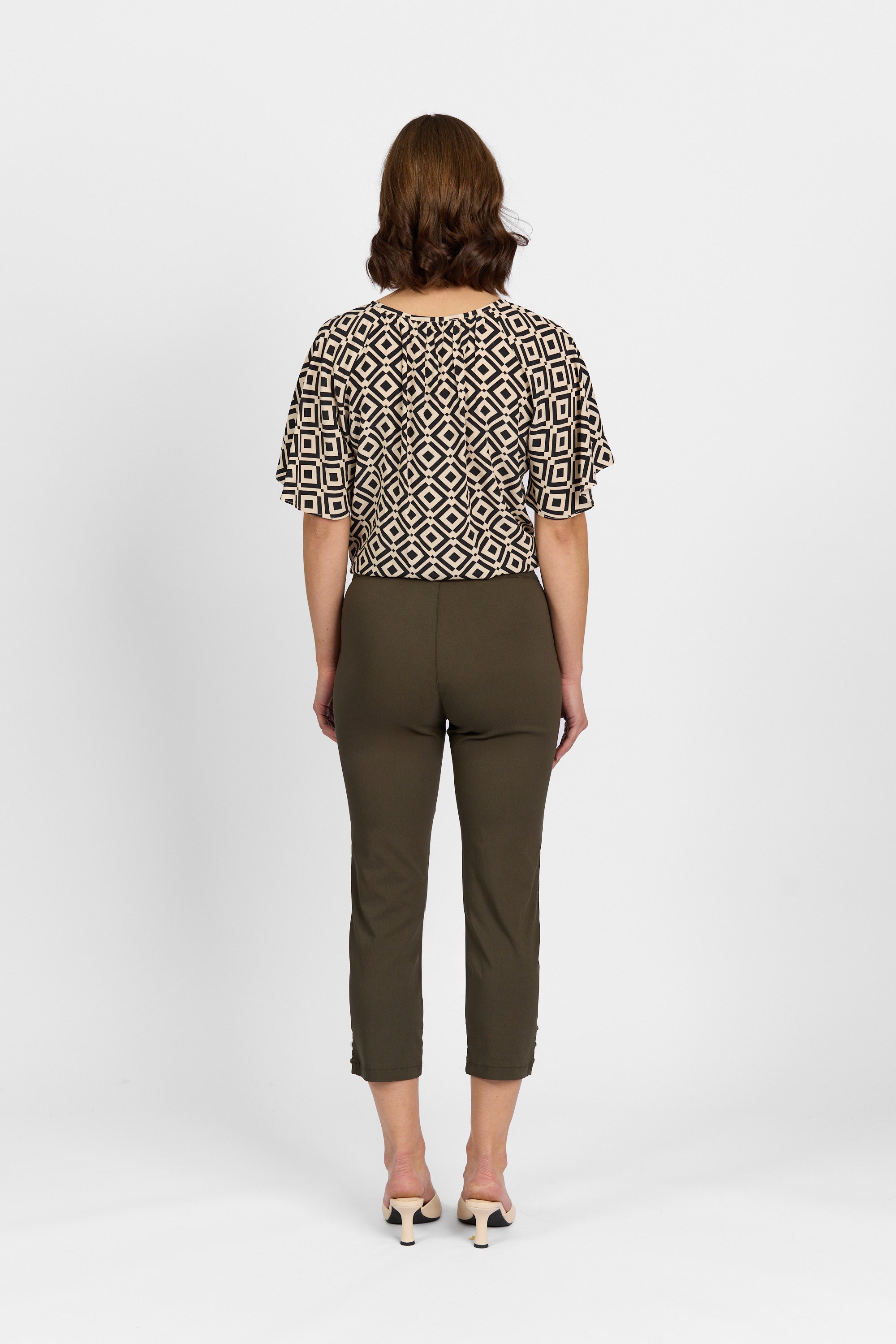 Mercy Crop in Faille - Khaki | Macjays