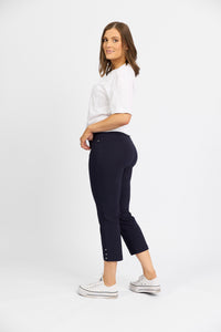Mercy Crop in Faille - Navy | Macjays