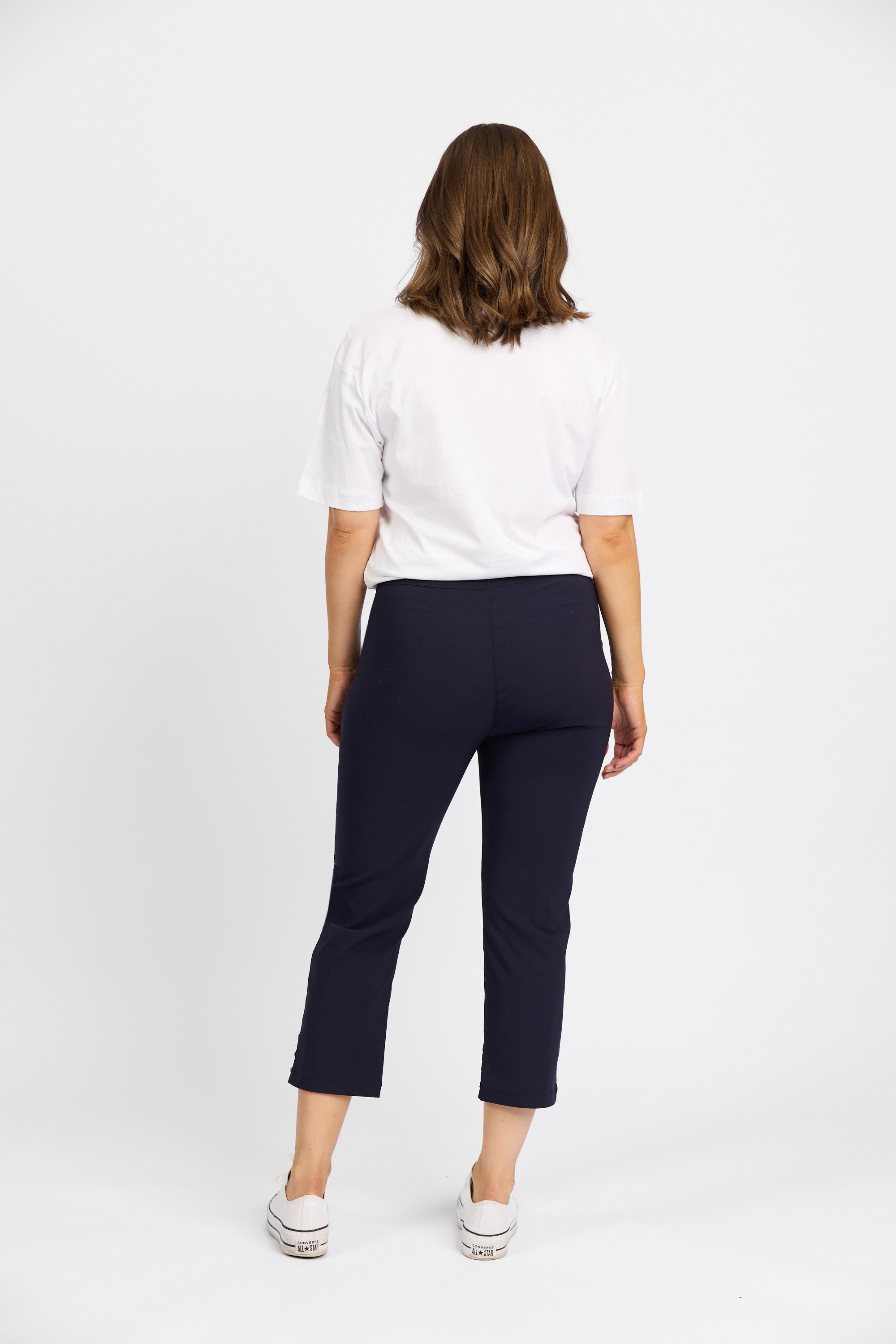Mercy Crop in Faille - Navy | Macjays