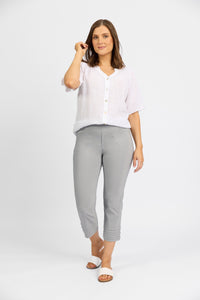 Mercy Crop in Faille - Silver | Macjays