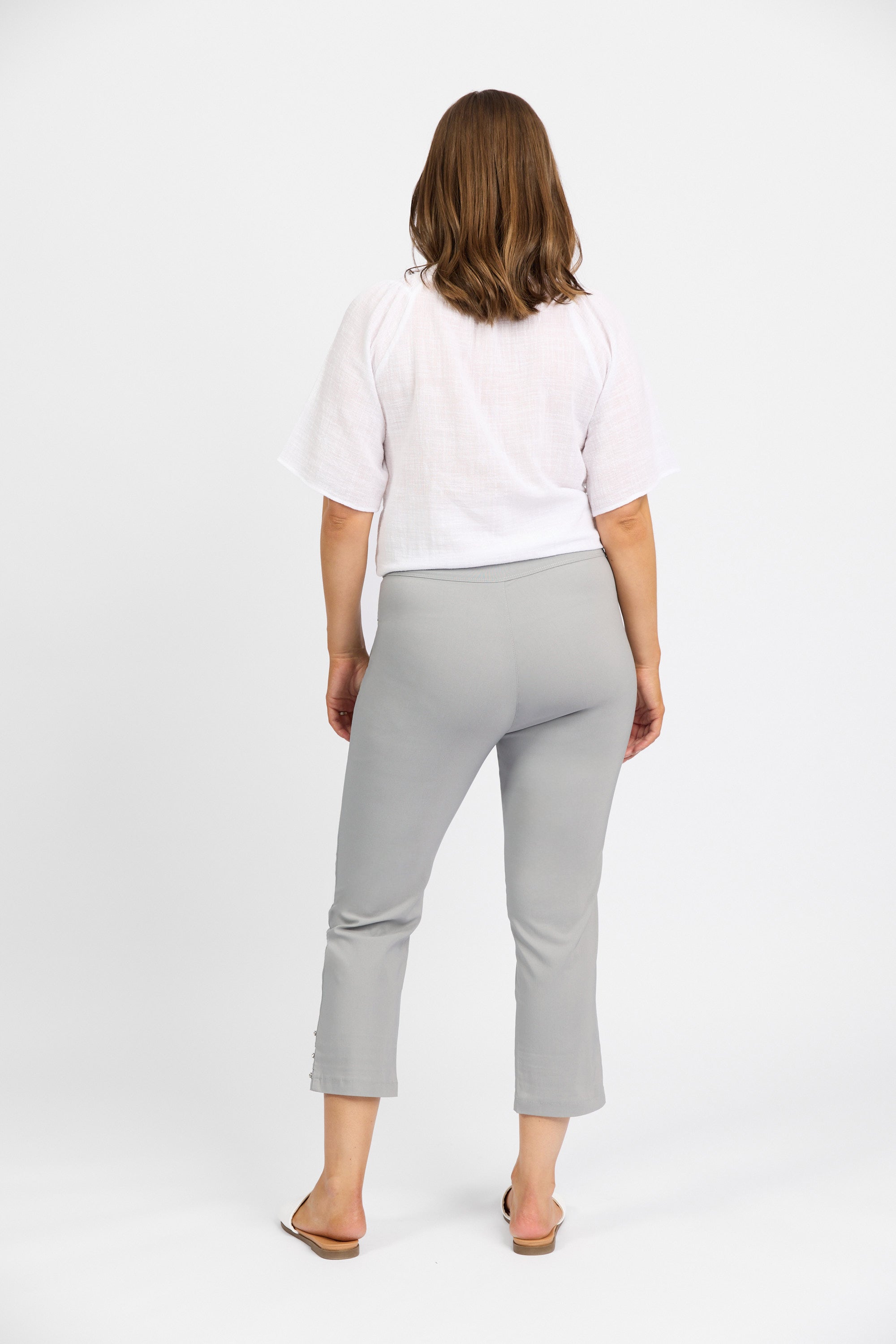 Mercy Crop in Faille - Silver | Macjays