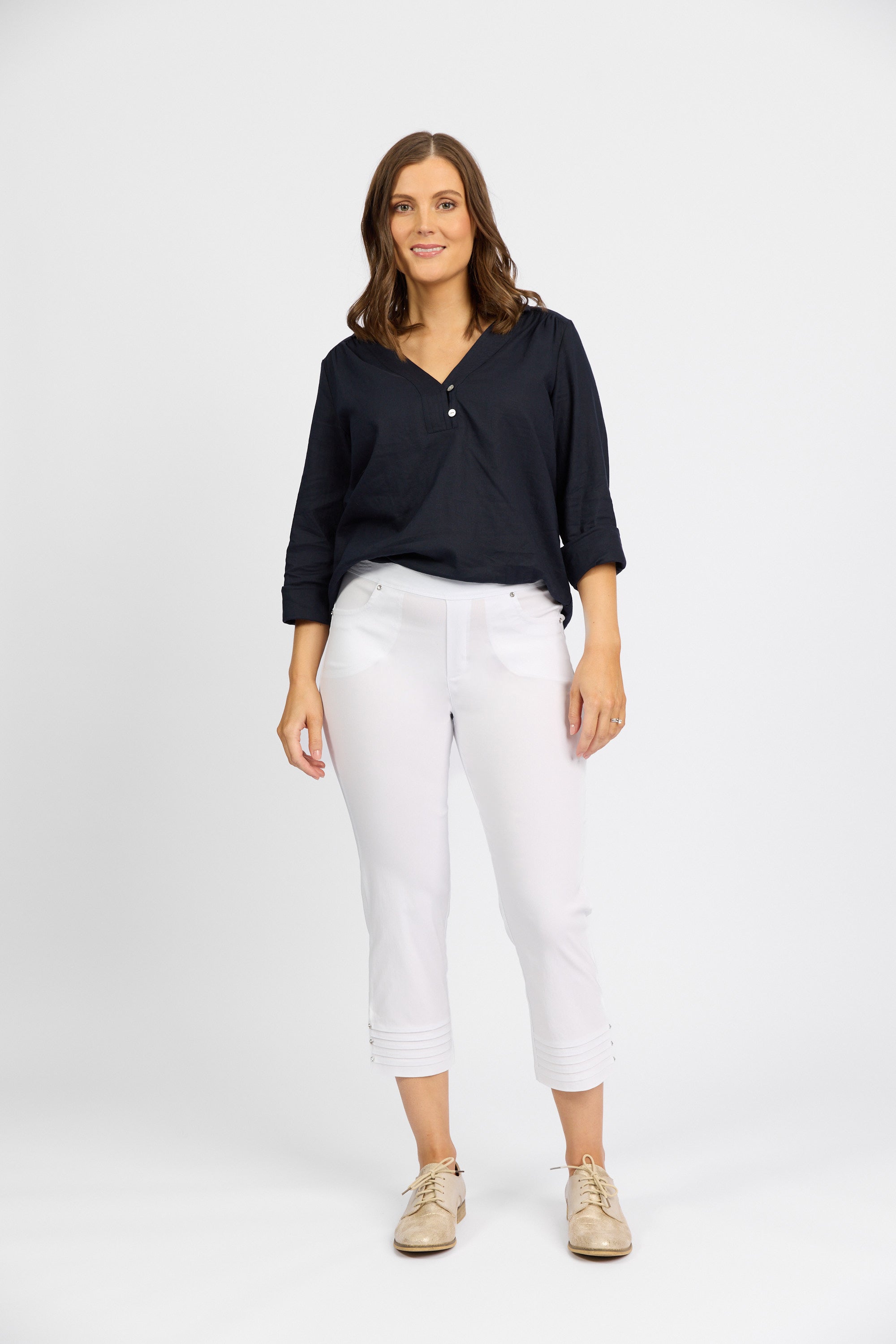 Mercy Crop in Faille - White | Macjays