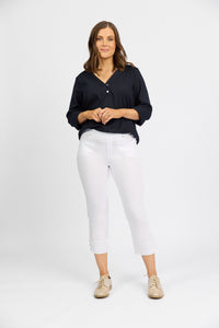 Mercy Crop in Faille - White | Macjays