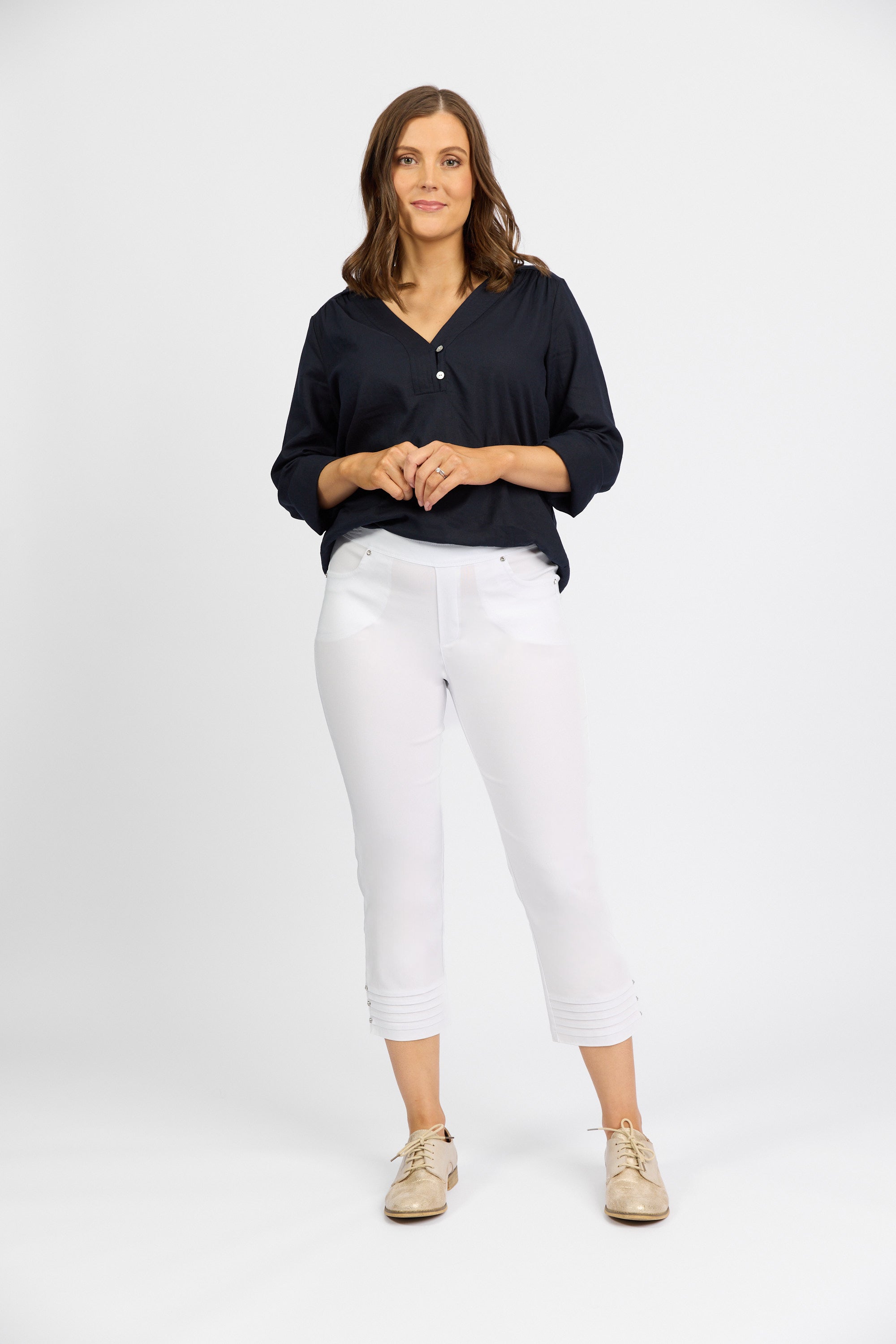 Mercy Crop in Faille - White | Macjays