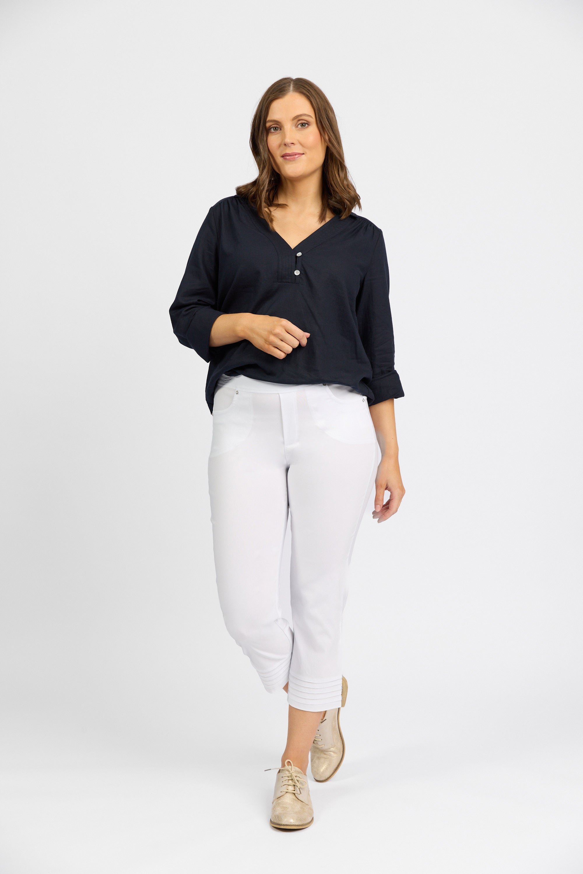 Mercy Crop in Faille - White | Macjays