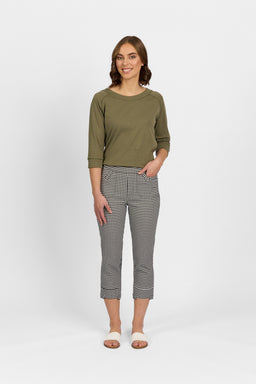 Roam Crop in Faille - Gingham | Macjays