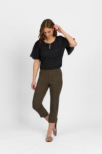 Roam Crop in Faille - Khaki | Macjays