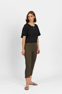 Roam Crop in Faille - Khaki | Macjays