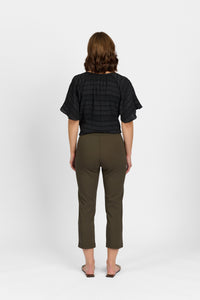 Roam Crop in Faille - Khaki | Macjays
